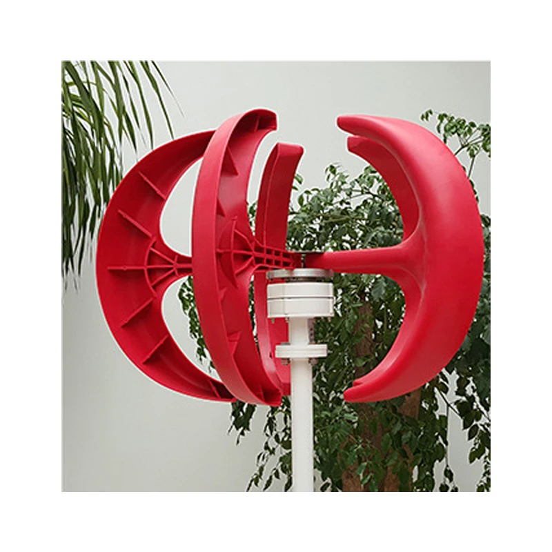 Hot Sell 10kw 20kw 30kw Helix Red Lantern Wind Turbine Wind Power Magnet Vertical Axis Ac Output Generator Wind Turbine