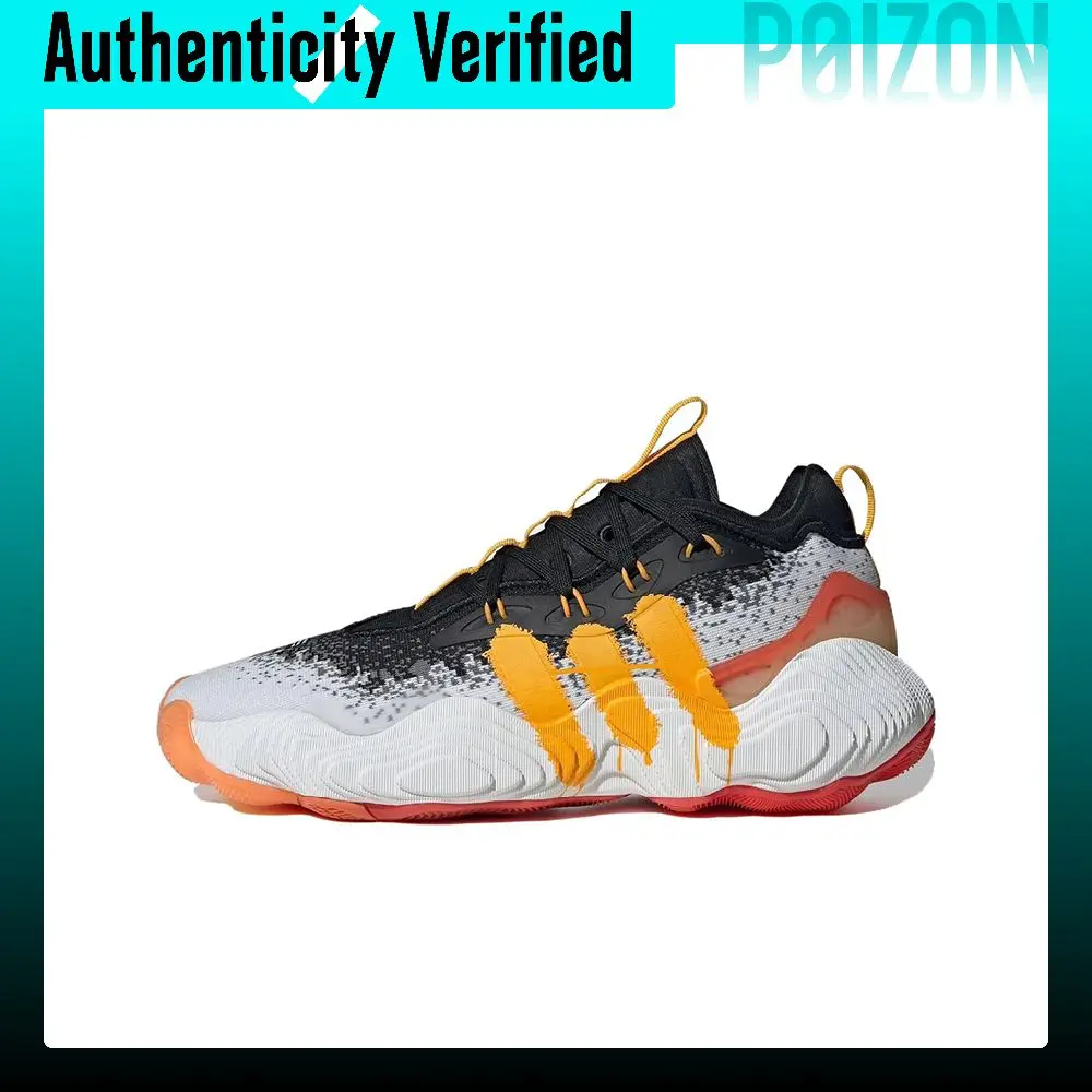 Adidas Trae Young 3.0 Mid top Basketball Shoes Unisex Black White Orange IF9359