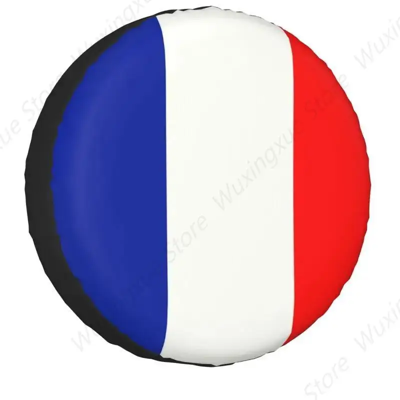 French Flag Spare Tire Cover Fit for Jeep Honda Patriotic SUV RV Trailer Car Wheel Protectors Accessories 14