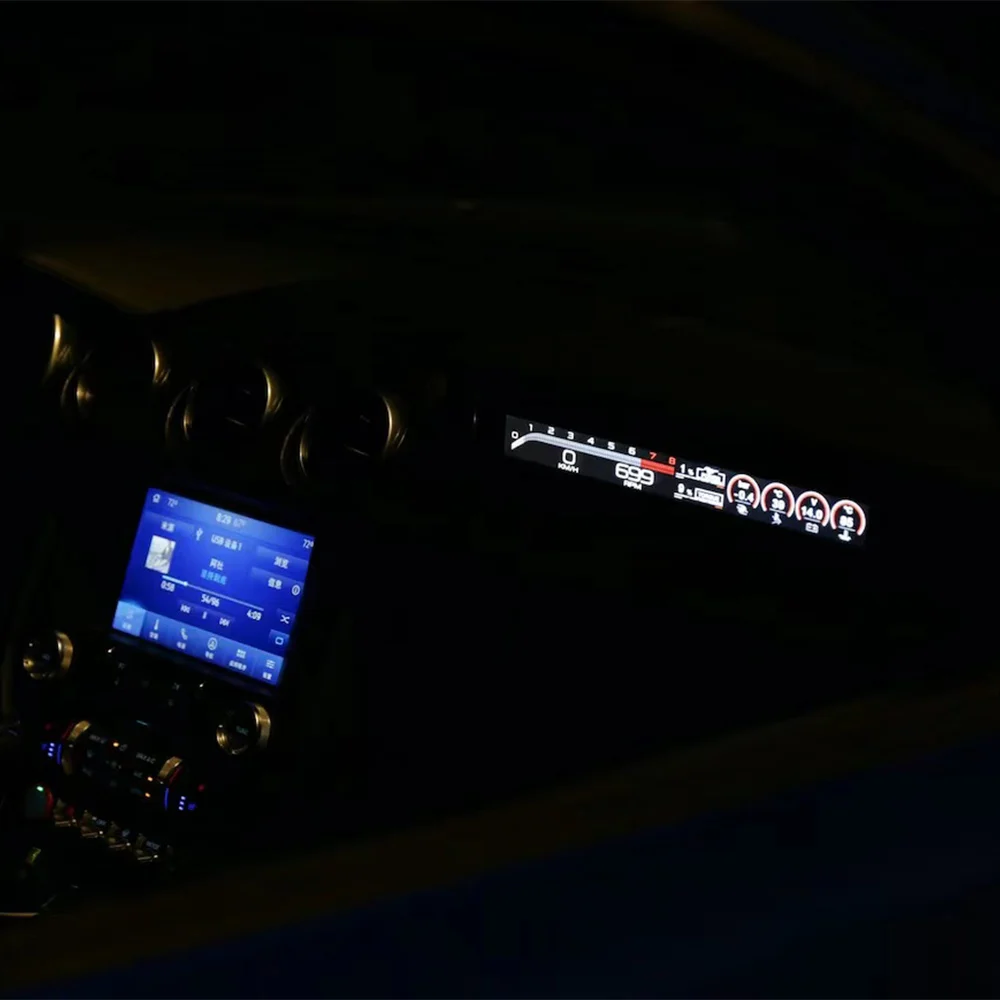 Panel Instrumen LCD Digital untuk Mobil Mustang 2015-2020, Speedometer, Pemutar Multimedia, Layar Lampu