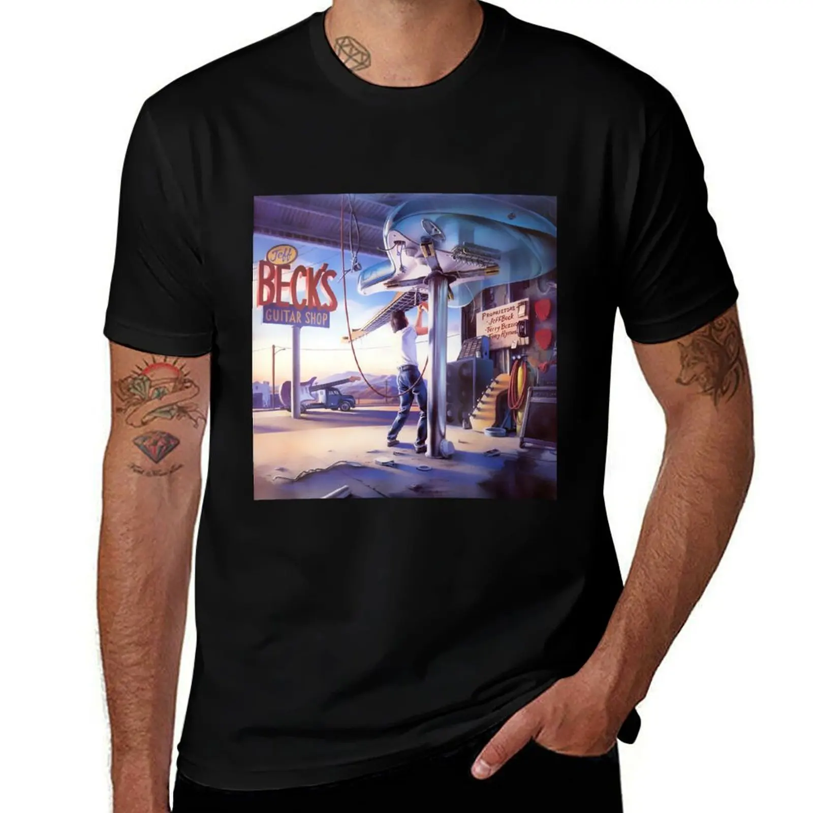 

Jeff beck Jeff becks guitar shop T-Shirt man t shirt graphic black cotton t-shirt plain for man package T-Shirt