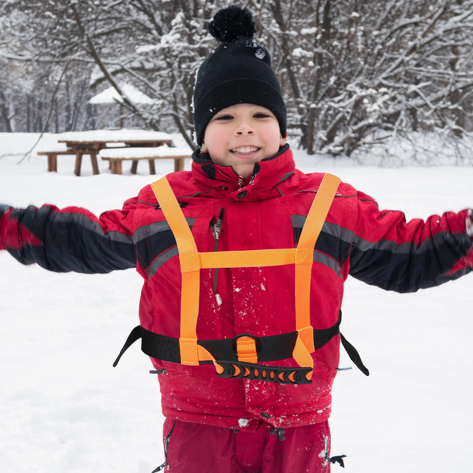 

Skiing Traction Strap Ski Training Harness with Handle Adjustable for Skiing Balance Strap Professional Ski