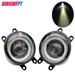 2PCS Super Bright LED Fog Light + Angel Eye For TOYOTA Venza Sienna Venza For Prius C Prius V Matrix Avalon 2007-2014