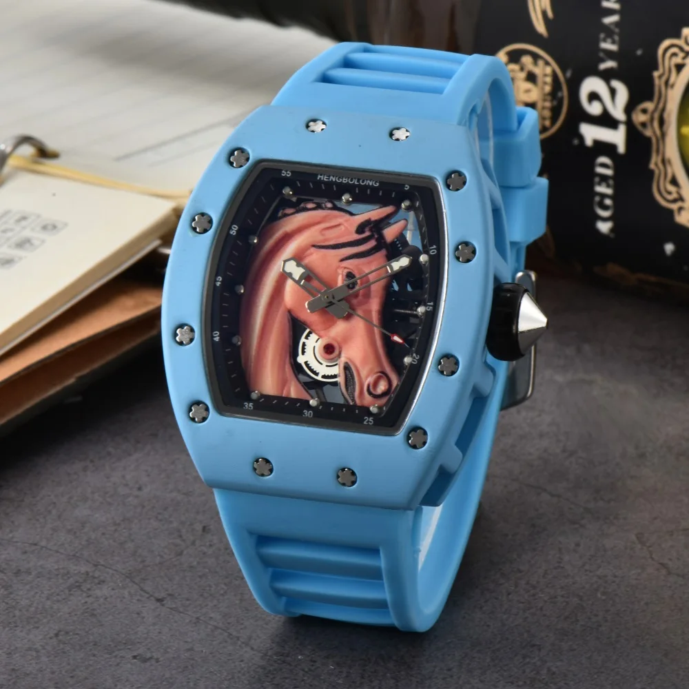 Hot sell Men Women casual PU strap bucket watch Fashion pointer design business Quartz Electronic watch