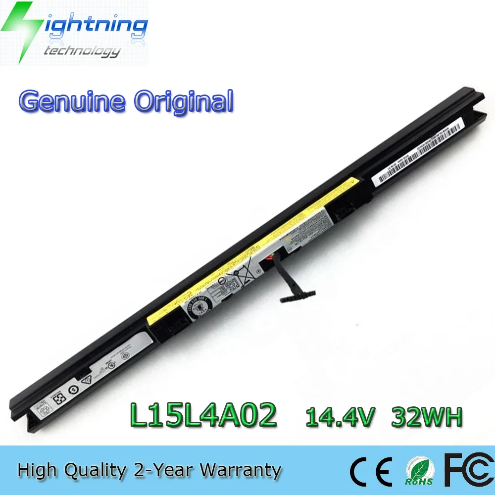Batterie d'origine pour ordinateur portable Lenovo Ideapad V310-14ISK V310-15ISK L15C4A02 L15S4A02, 14.4V, 32wh, flambant neuf, L15L4A02, etc.