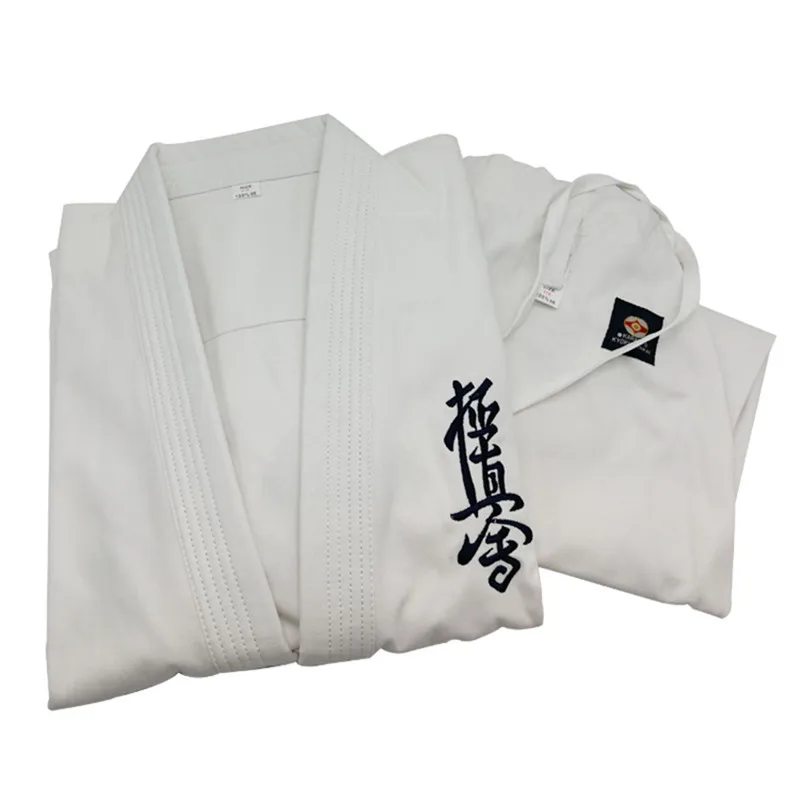 2023 New Kyokushinkai Dobok 12oz 100% Cotton Duck Canvas Karate Uniform Kimono Gi Cloth Suit For Kids Adult,Free White Belt