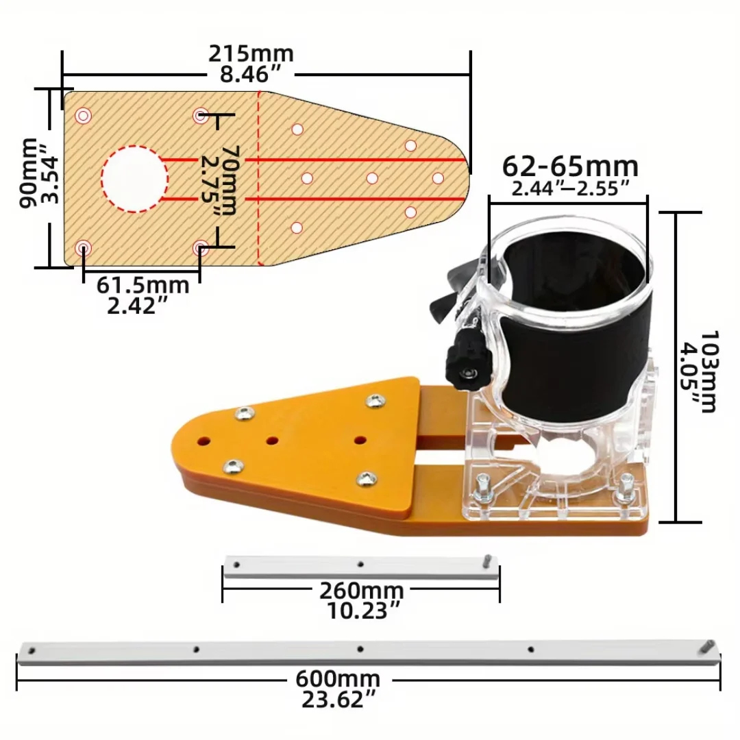 Router Circle Cutter Jig for Wood Router Milling/Slotting Small and Large Circles From 0.79inch Up 14.17inch Diamete