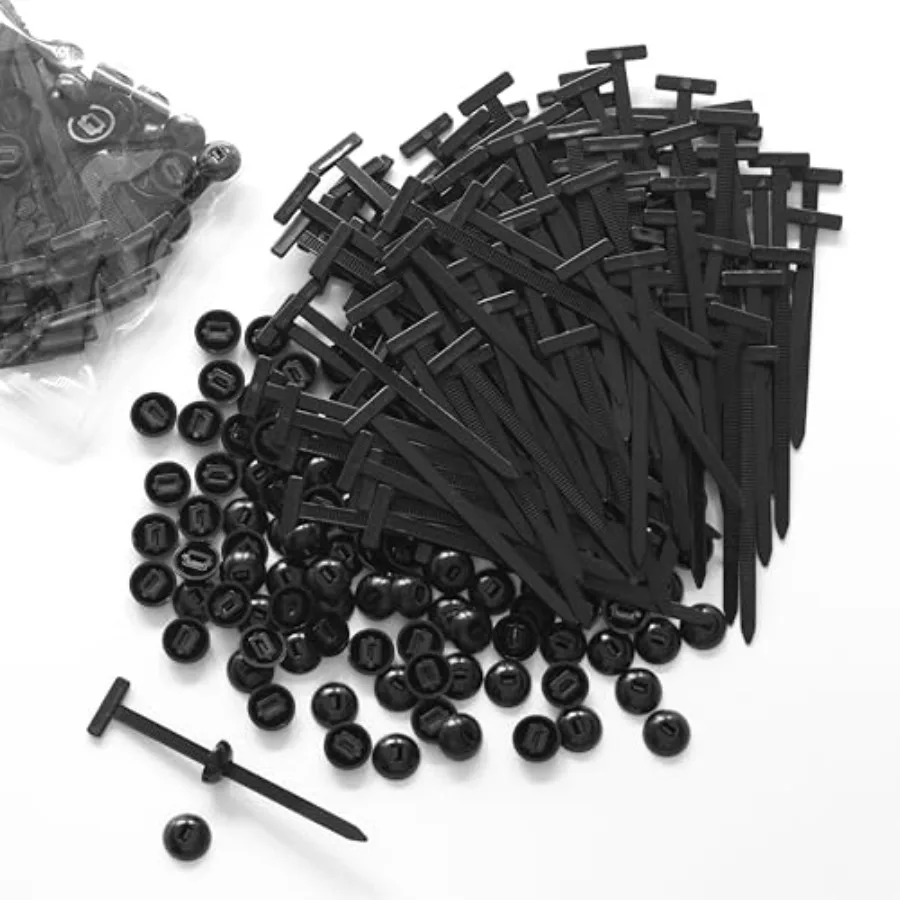 

Cable Tie Buckle, PCS Nylon Universal Cable Tie Buckle, T-Shaped Fixion Tools, Car Zip Ties and Button Zip Ties for Fender Line
