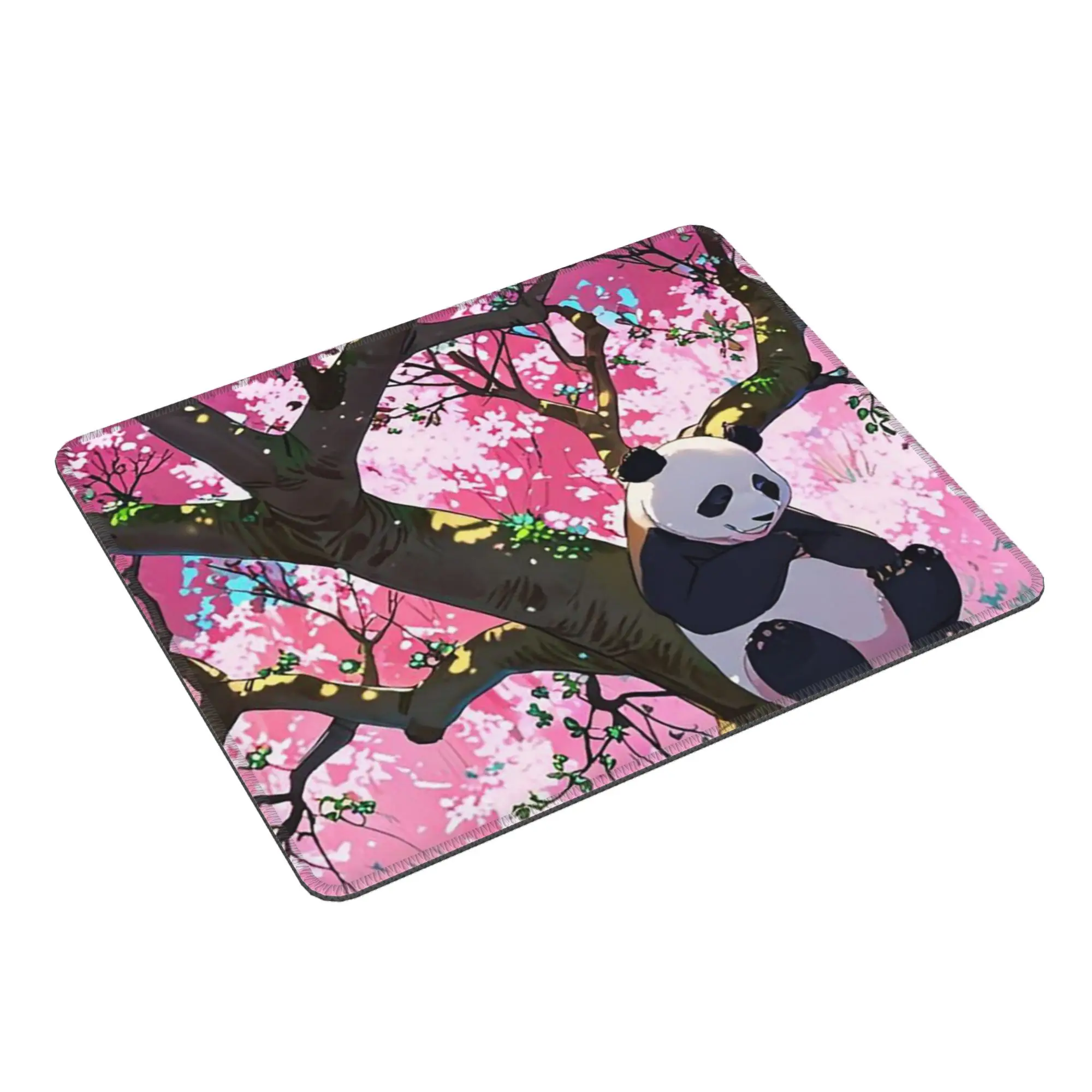 Panda In A Peach Blossom Branch Mouse Pad Computer Keyboard Mouse Mat Gamer PC Laptop Desk Mat Office Table Mats