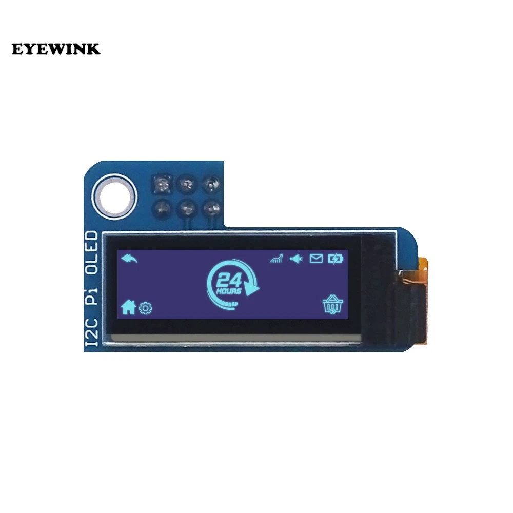 1Pcs Pi OLED 0.91/0.96 inch IIC I2C 128x32 OLED Monochrome Screen Add-on for Raspberry Pi Zero SSD1306 Blue DC 3.3V FZ3579