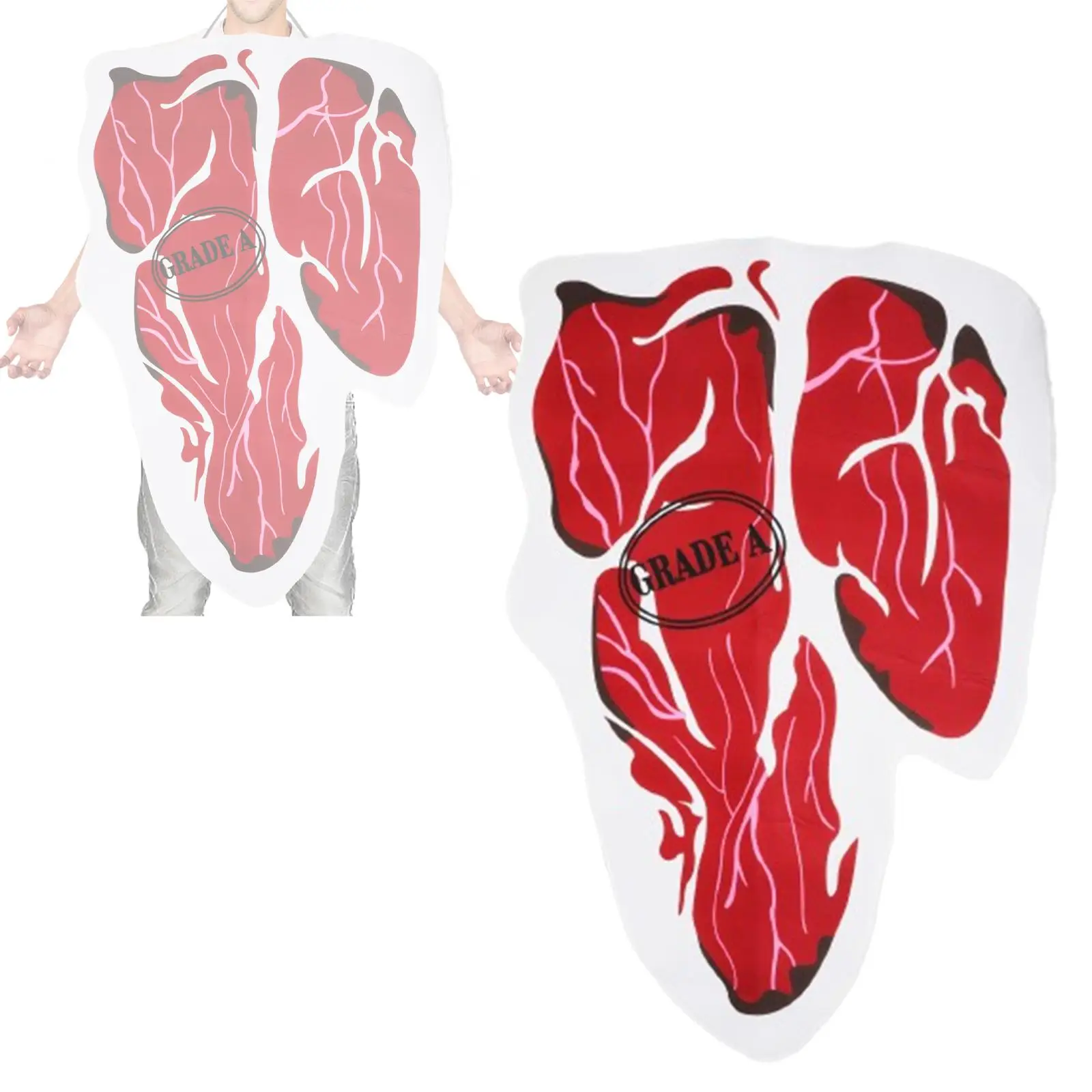 

Костюм-стейк реалистичный для взрослых, наряд для косплея в виде еды, для сценических выступлений