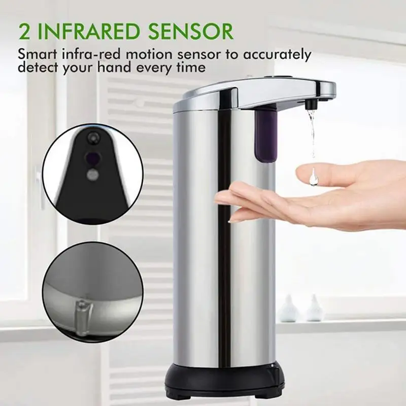 Automatic Liquid Soap Dispenser Touchless Sensor Bathroom Smart Soap Machine 280ML Infrared Liquid Soap Dispenser Pump Container