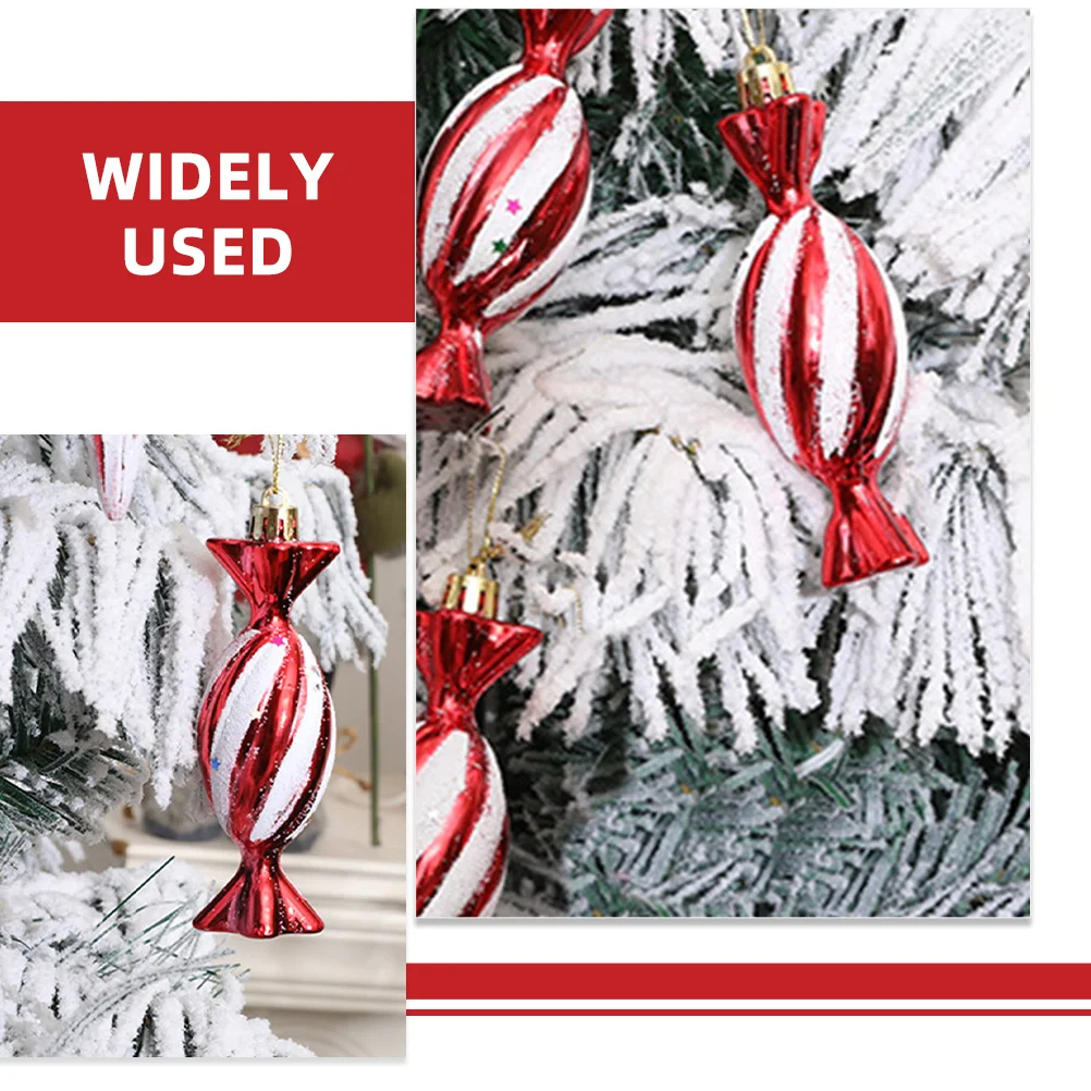 

6Pcs Christmas Candy Hanging Ornaments Xmas Tree Candy Decoration Xmas Party Favor Pendants Party Background Prop