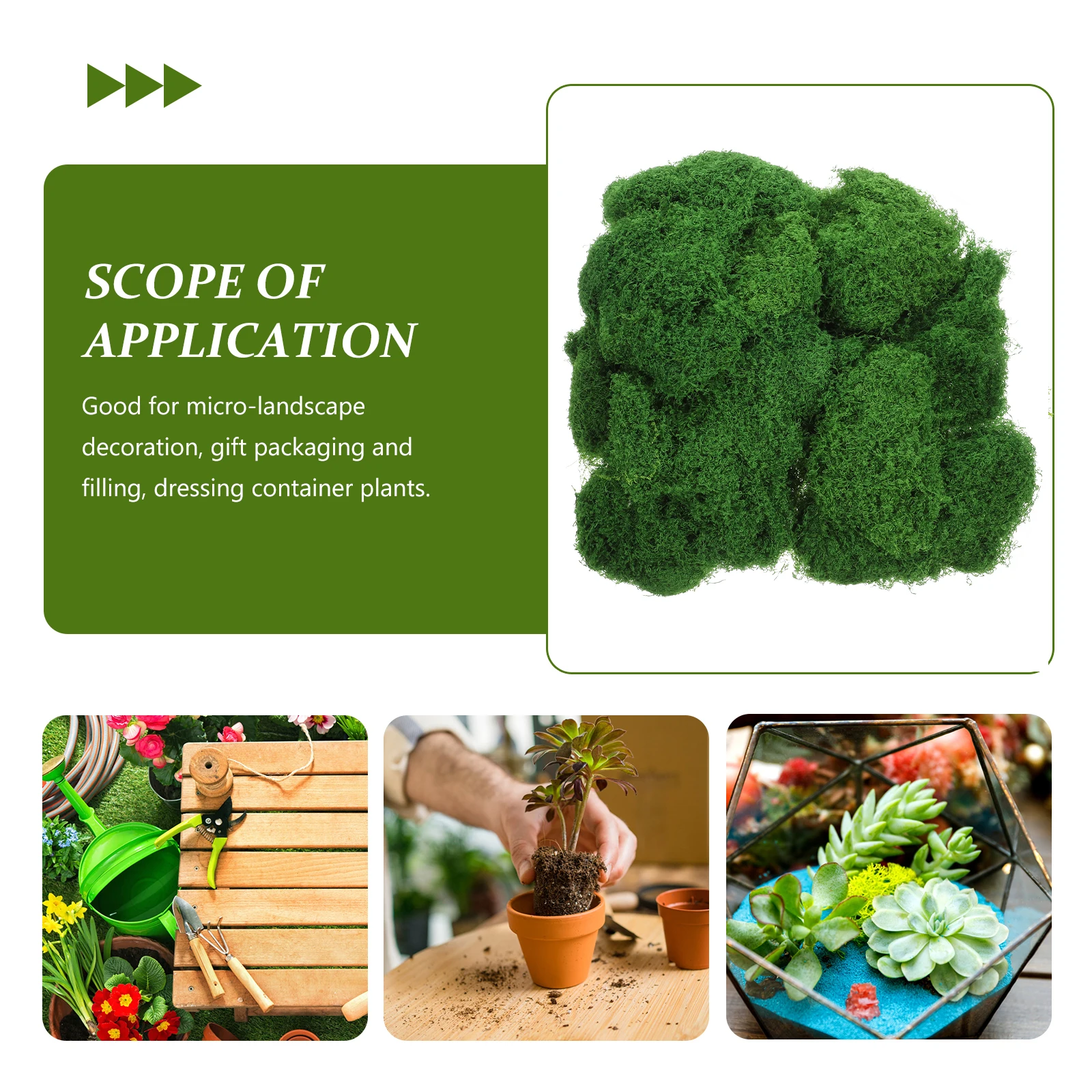 

1Set Artificial Moss Simulation Durable Faux Moss Ornament for Wall Plants Indoor Potted Plant Decor Artificial