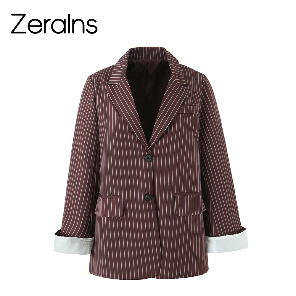 

ZERAINS New autumn style super beautiful casual suit jacket for women with a niche and unique design loose fitting top