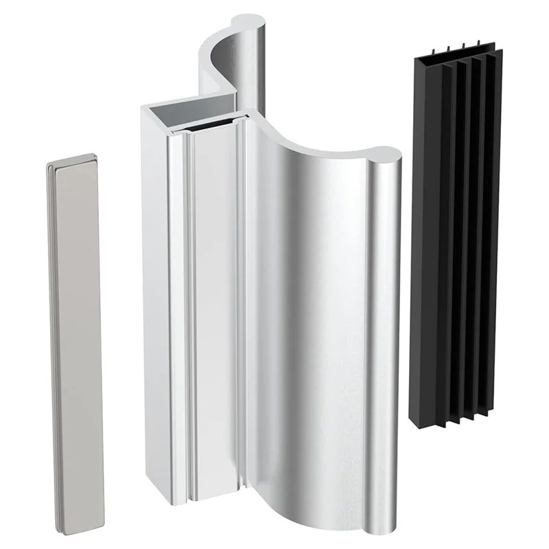

AF95-Shower Door Magnet 3Inch Frameless Shower Door Handle With Metal Strike And Magnet For Swing Glass Shower Doors