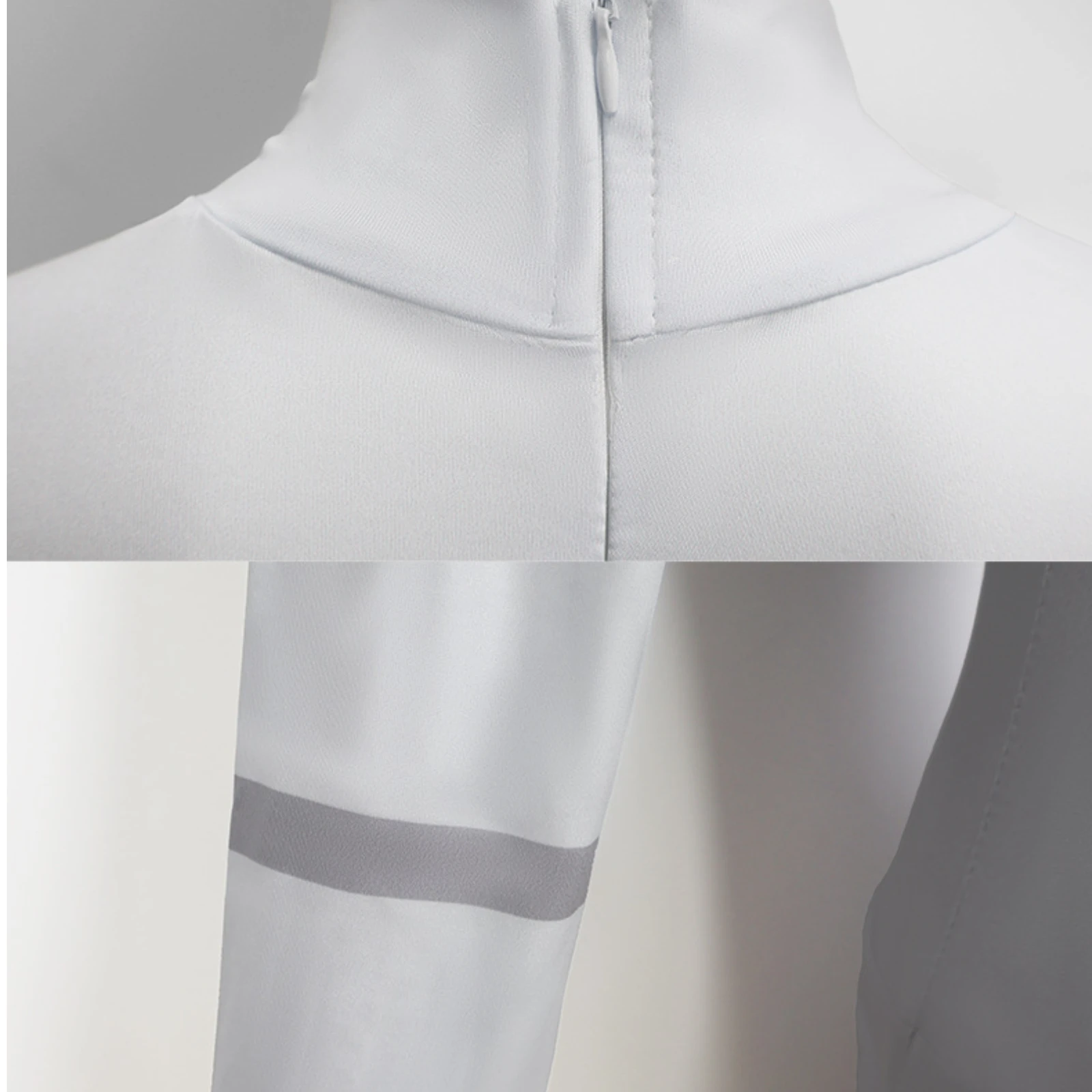 Immagine 6: Body grigio premium con spacco alto, costume cosplay da donna