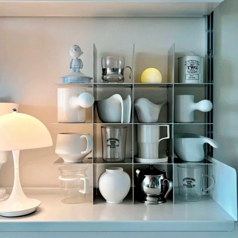 Minimalist Aluminum Alloy Countertop Mug Storage Shelf Multi-Layer Cup Rack Kitchen Organizer Cup Holder Coffee Bar Station view 4
