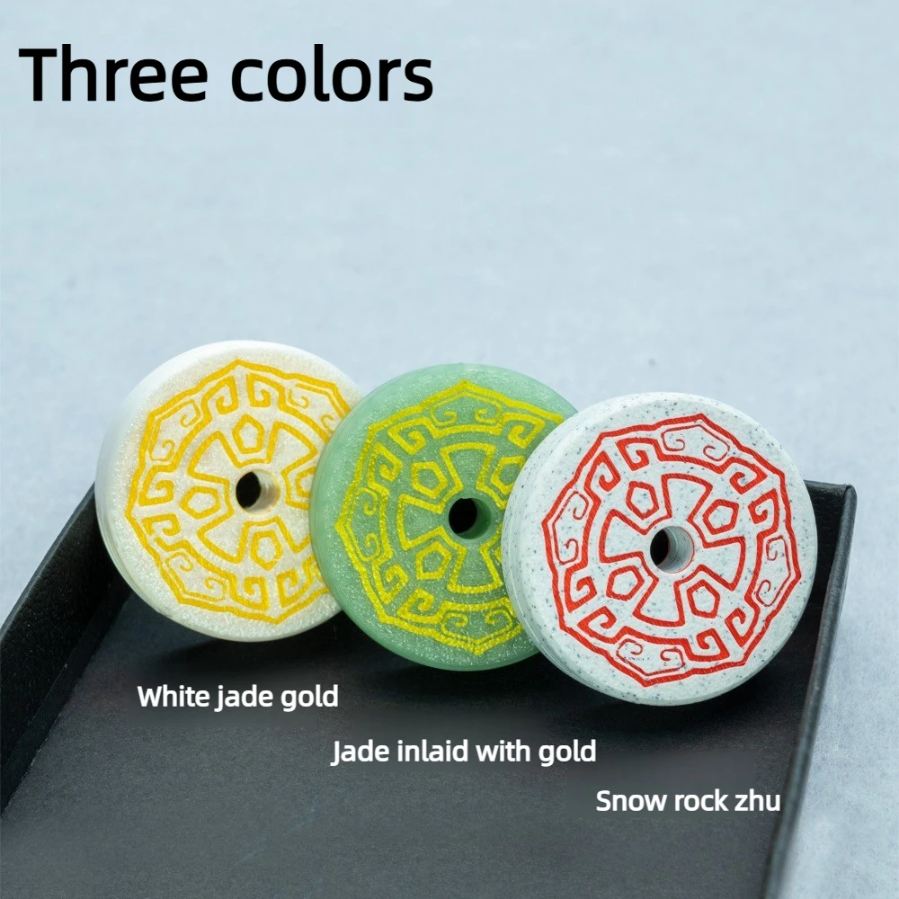 YWHCEDC 3D Printed Safety Buckle with Traditional Texture - Palm-Slapping Coins Fingertip Card Pushing Stress Relief Toy