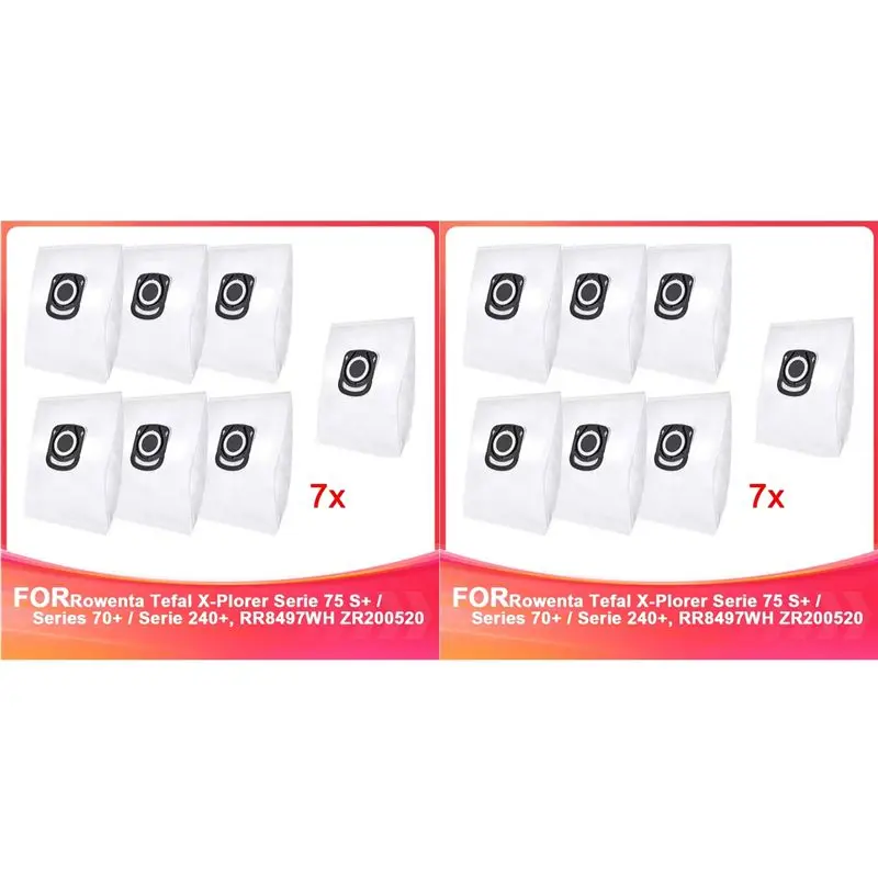 

ABRE-14X For Rowenta Tefal X-Plorer Serie 75 S+ / Series 70+ / Serie 240+, RR8497WH ZR200520,Dust Bag