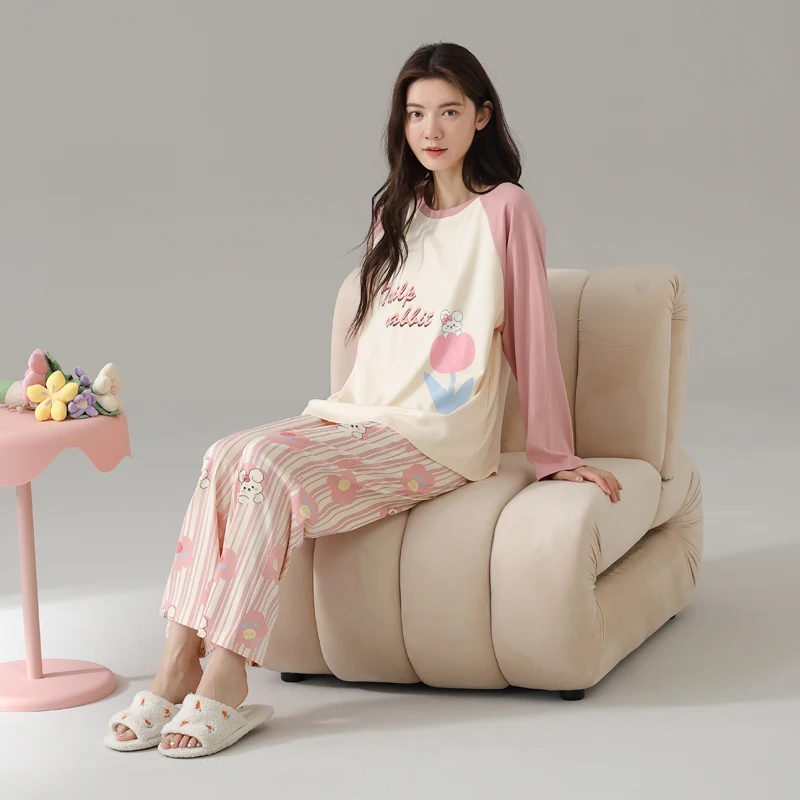 

Комплекты пижам больших размеров для женщин: атласные, с длинным рукавом, романтичные, гладкие, мягкие, с кружевной отделкой, на пуговицах, немнущиеся, осенний комплект для сна