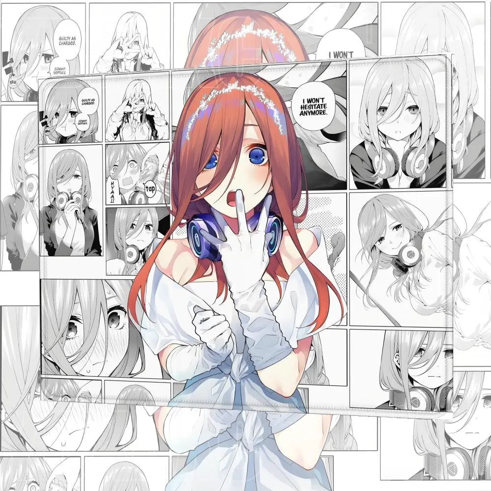 The Quintessential Quintuplets Anime Mousepad Square Computer Accessories Office Game Table Mats Small Rubber Anti-slip Desk Pad