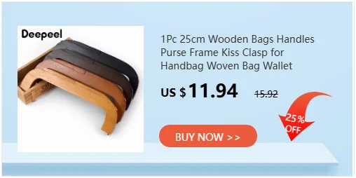 2Pcs Deepeel Wooden O Ring Bags Handles Round Wood Handle for Handbag Strap Purse Frame DIY Sewing Brackets Bag Accessories