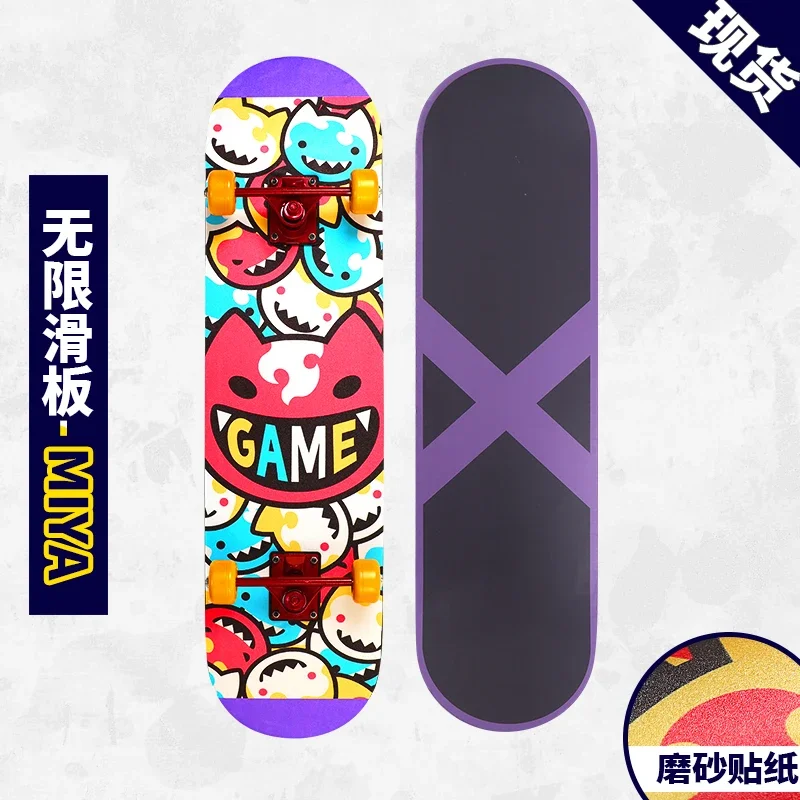 

Hot Anime Sk8 The Infinity Miya Chinen Cosplay Skateboard Props Restoration Skate Board for Anime Adult COS Christmas Gift