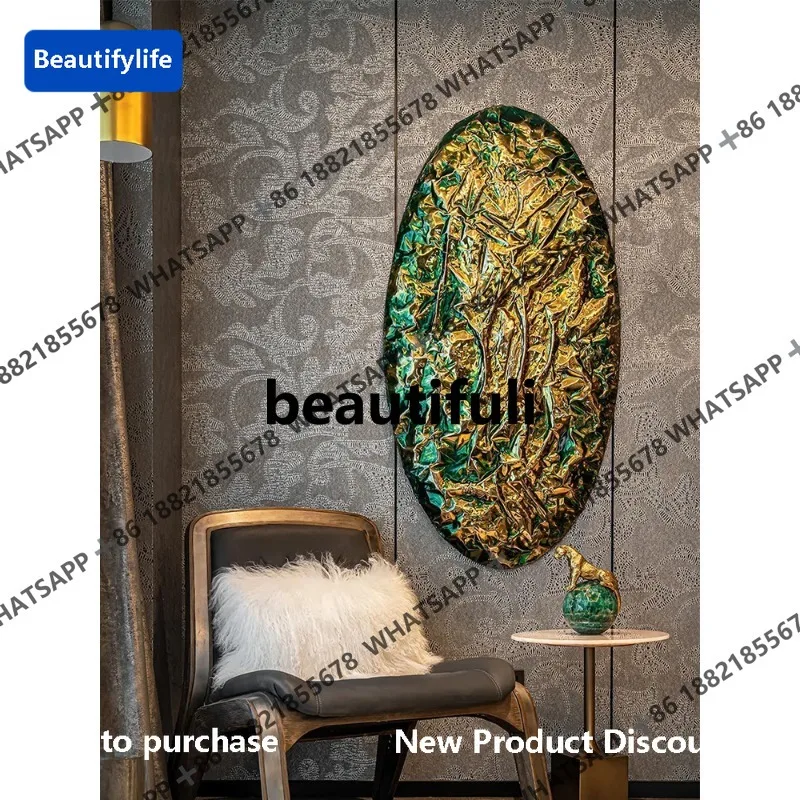 D183 High sense round living room background wall decorative painting porch hanging painting hotel mural