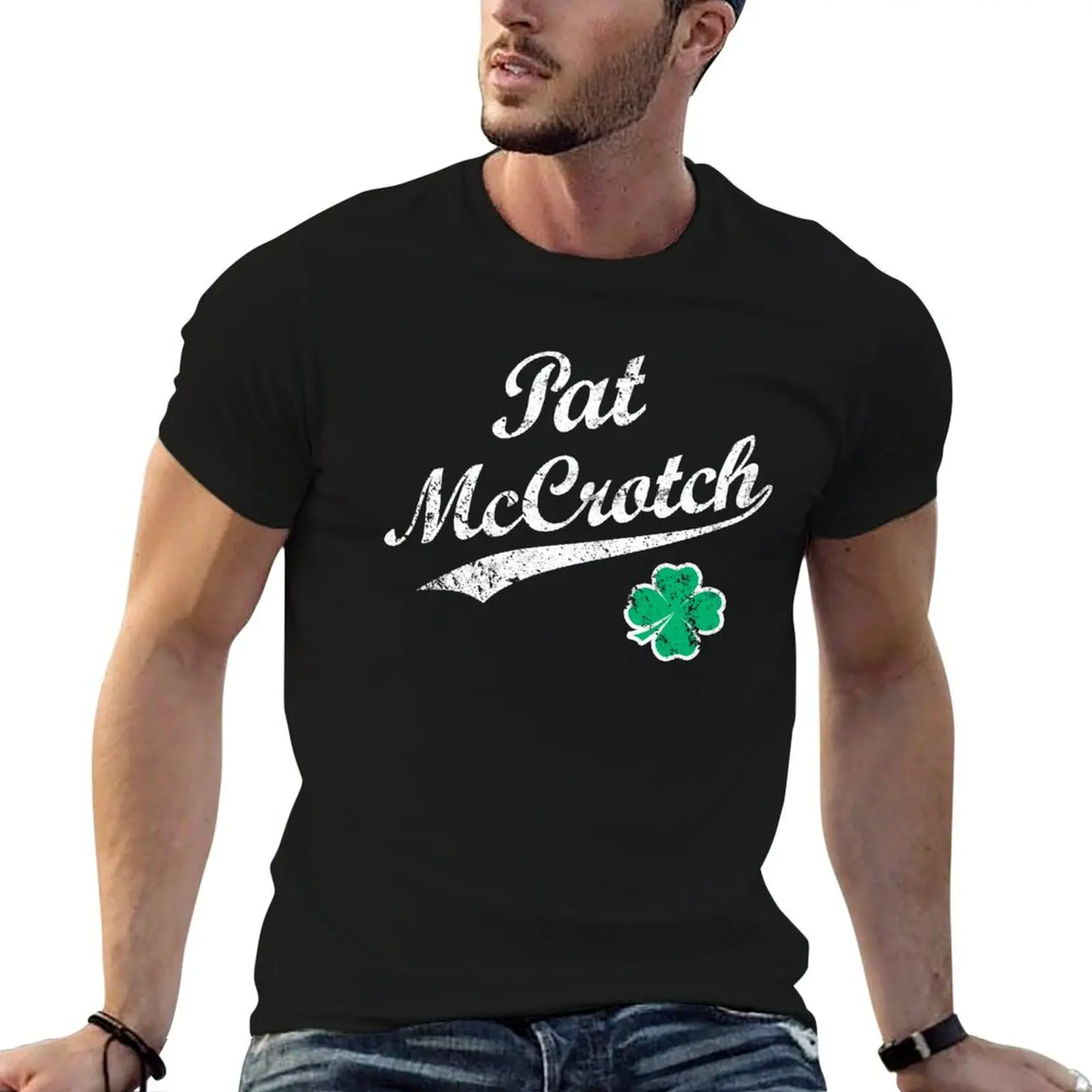 

tshirt 100% Pat Irish man Day for cotton St. McCrotch graphic shirts t Patrick's T-Shirt Name Funny vintage