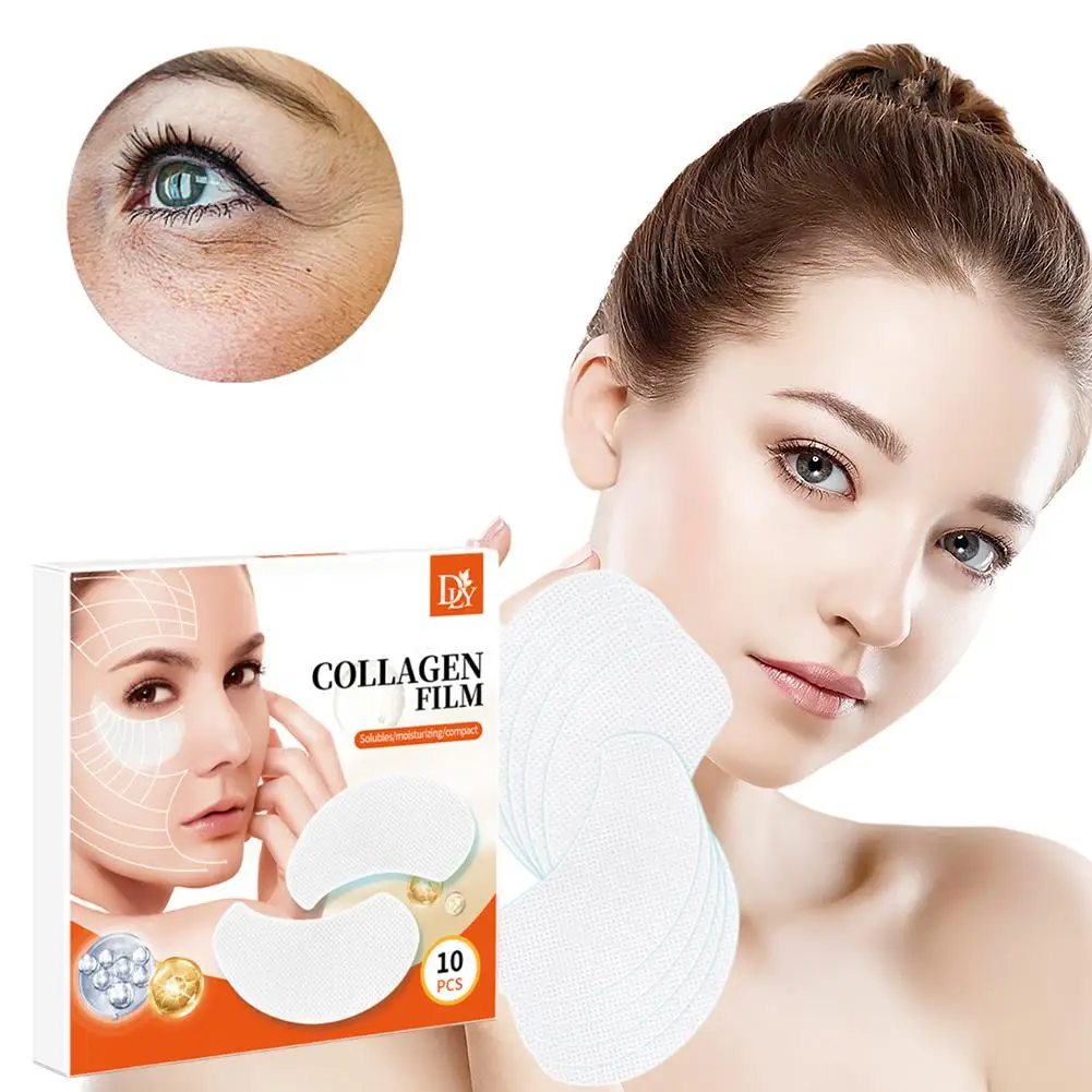 Collagen Film Korea Collagen Soluble Patches Film Anti Aging Eye Mask Wrinkles Remover Moisturizing Face Lifting