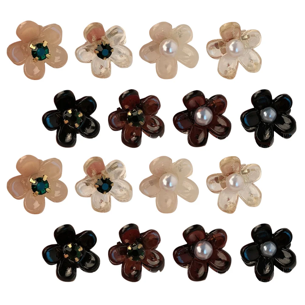 16 قطعة مقاطع مخلب اللؤلؤ للفتيات النساء رقيقة الاطفال الفتيات المشبك اكسسوارات مقاطع الشعر الزفاف للاستخدام حفلة الشعر الرقيق