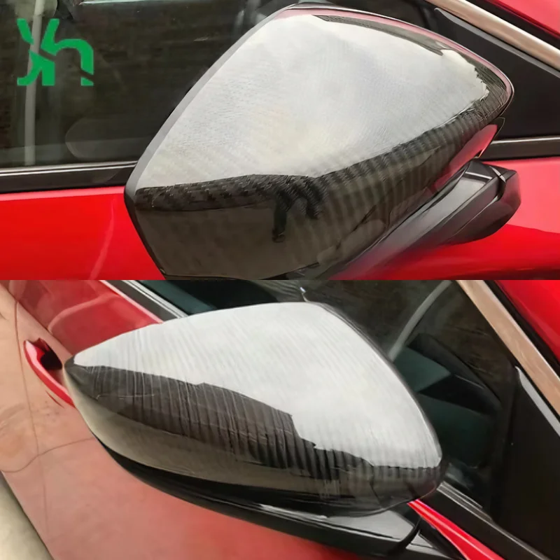 لمازدا 3 Axela (2020-2021) CX-30 الملحقات الخارجية ألياف الكربون الجافة غطاء مرآة الرؤية الخلفية مرآة جانبية