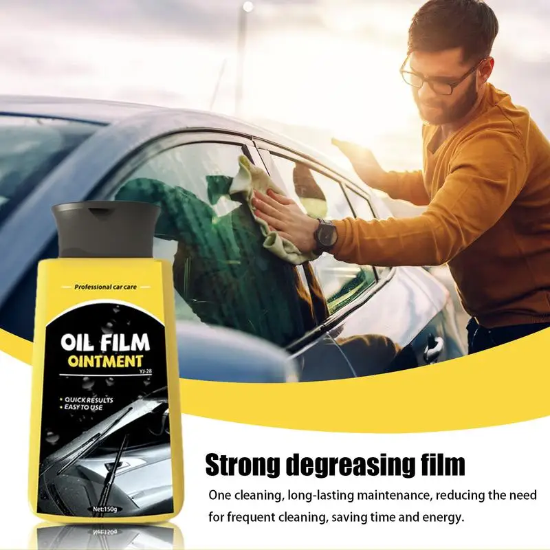 Automotive Glass Cleaner Car Glass Oil Film Paste Auto Glass Cleaner Paste Effective Glass Film Removal Mild Protective Car