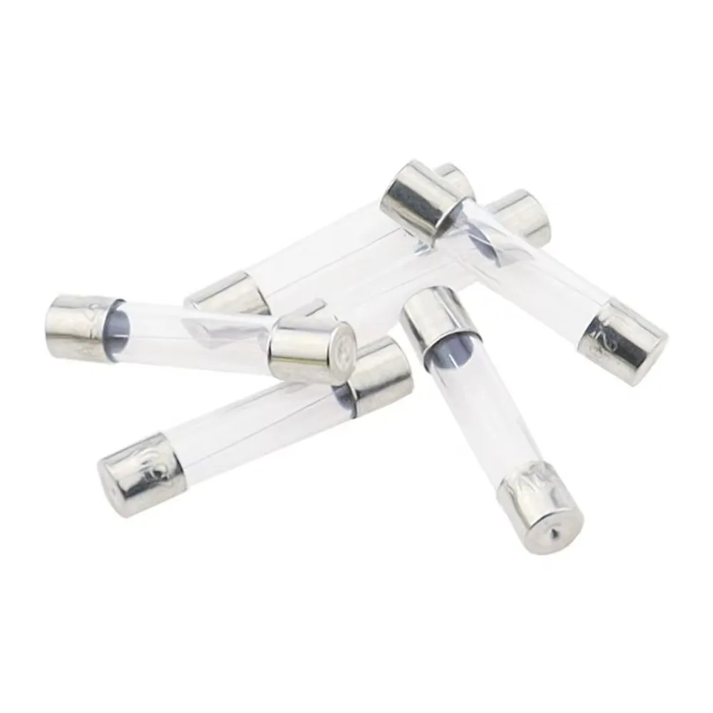 100 piezas 6*30mm fusible de vidrio tubo fusible 6x30mm fusión rápida 250V 0.5A 1A 2A 3A 4A 5A 6A 8A 10A 12A 15A 20A 25A 30A 6X3