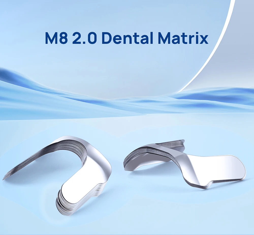 30PCS AZDENT Dental Matrix Konturierte Anterior M8 Metall Matrix Bands Schnitt System Matrizen Zahnmedizin Werkzeuge Materialien – Detail 1