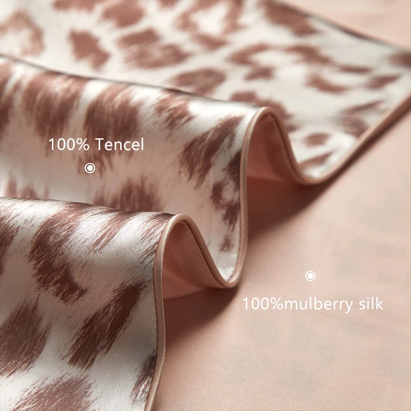 Printed 100% Pure Mulberry Silk Pillowcase, Double-Sided Natural Real Silk Pillow Cover for Hair and Skin with Hidden Zipper