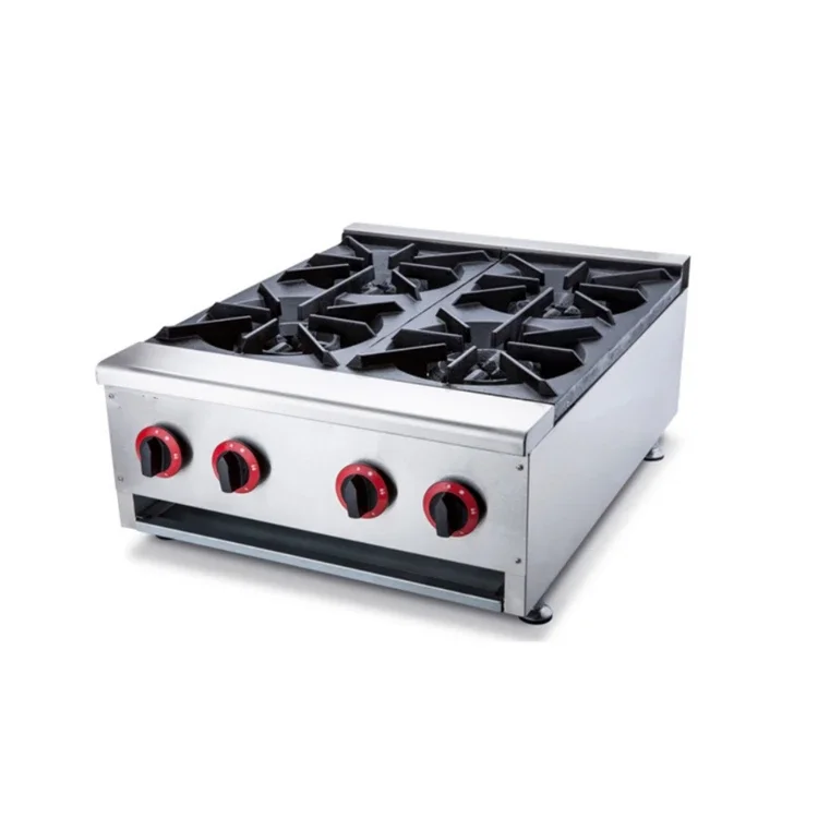 

Hotel Restaurant Heavy Duty Commercial Cooking Equipment 4 Burner Gas Cooker Stove