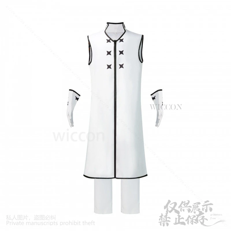 Anime Seven Deadly Sins Meliodas Cosplay Costume Dragon'S Of Wrath Wig White Sleeveless Uniform Robe Man Woman Halloween Suit