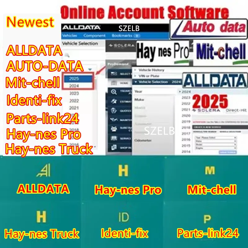 2025 Alldata Online Software Auto-data Hay-nes Pro Mit-chell Pro-demand Repair Automatic Update Support PC Webpage Android