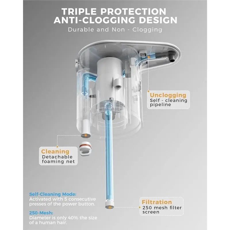 Automatic Foaming Soap Dispenser Touchless, USB Rechargeable Soap Dispenser Adjustable Foam Levels,For Bathroom & Kitchen-AT30