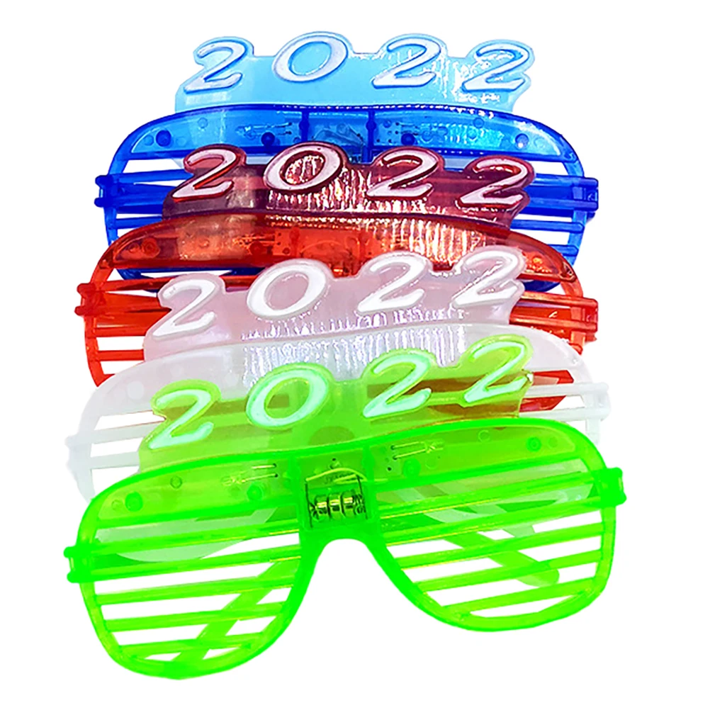 

4pcs Glasses Glitter Funny for New Year Party Flashing Glasses For New Year Eye Wear LED Neon Lights Durable Gifts