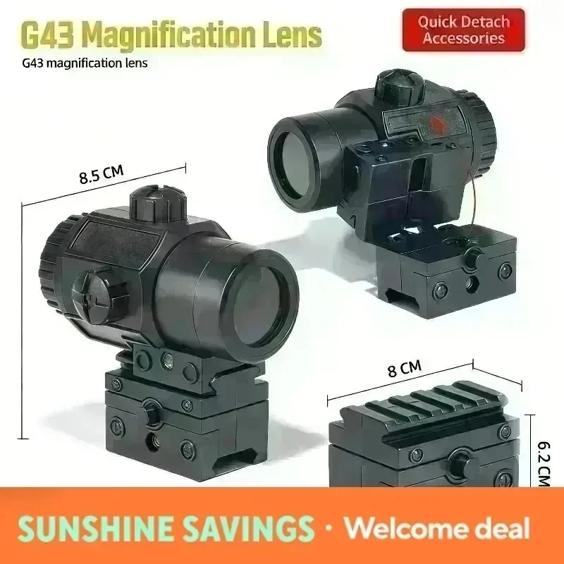 Schnellverschluss-G43/G33-Optische Vergrößerungslinse, Präzisions-Dekorationsset für Hobbymodellteile im Garten – Detail 1