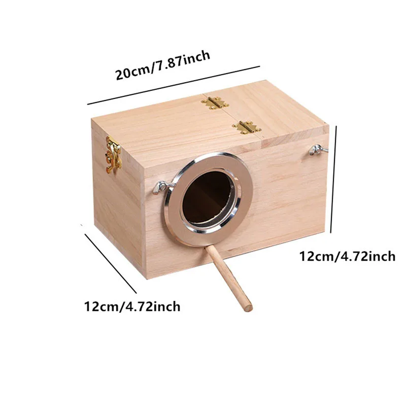High Quality Wooden Bird Cage Nesting Box Breeding Hatching Nest for Parakeet Budgies Cocktail Finch Lovebird Parrot Birdhouse view 6