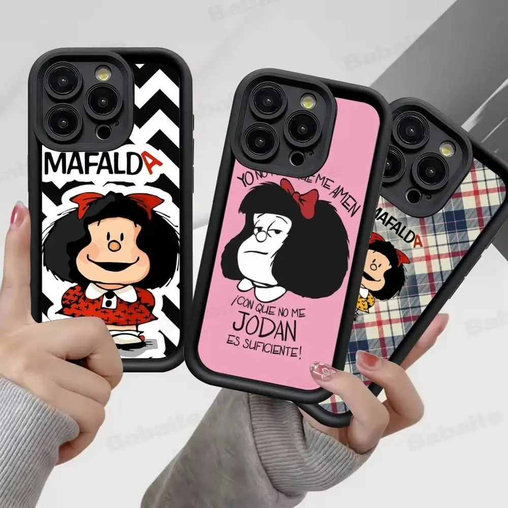 Popular Cartoon M-Mafalda Phone Case For IPhone 17 16 15 13 11 12 14 Pro Max Plus Silicone Cover Shell