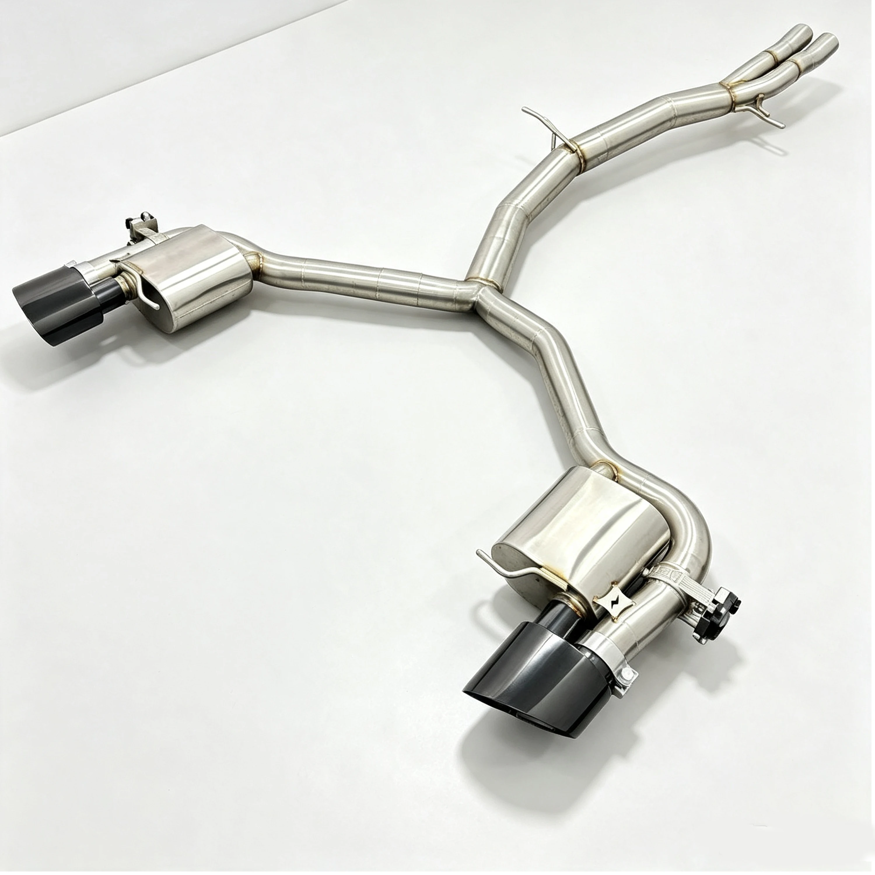 Hochleistungs-Catback-Auspuffanlage für Audi RS4/RS5 B9/B9.5 2.9T 2017-2024 Edelstahl-Klappenauspuffanlage mit Endrohren – Detail 4