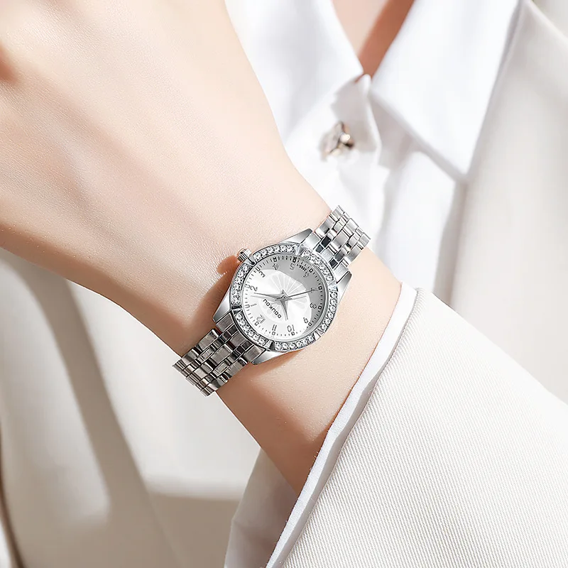 Adjustable Steel Band Women's Quartz Watch Daisy Dial Luxury Diamond Inlaid Gift Watches Dropshipping Clock Relojes Para Mujer