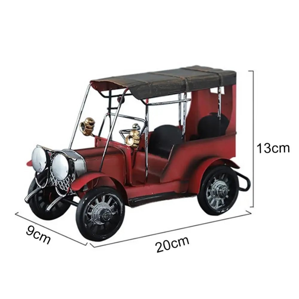 Vintage Iron Art Old Car Model Craft Desktop Ornament Kids Toy Collection Gift Decoration for Home Bedroom декор для дома