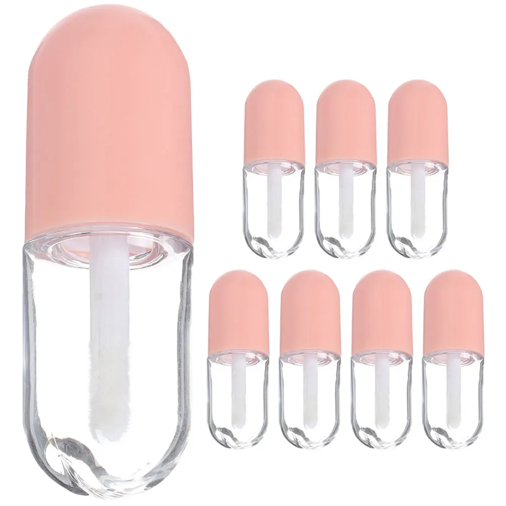 

8 Pcs Lip Gloss Bottle Small Transparent Tubes Portable PP Plastic Refillable Lip Gloss Container Containers Bulk