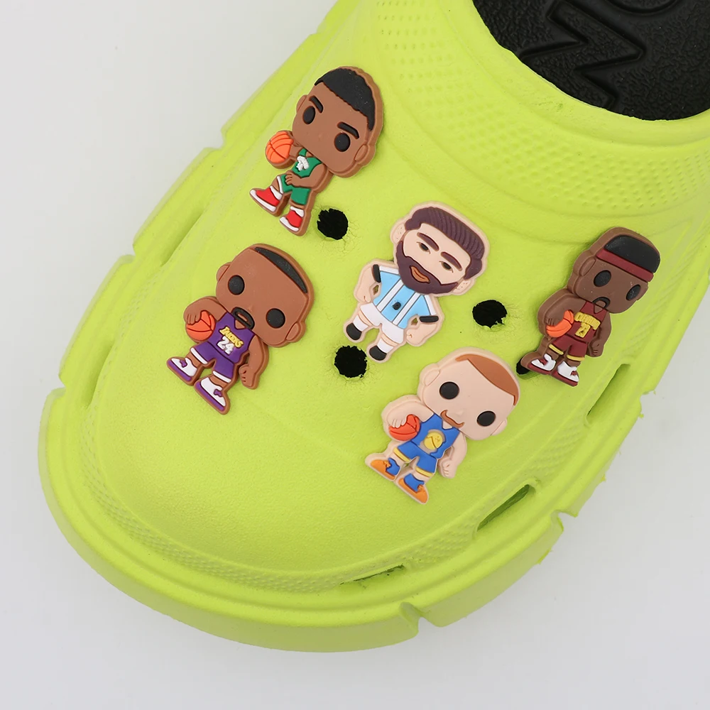 Shoe Accessories Buckles Cartoon Cute Basketball Player Ornament Slipper 5 Styles Optional Shoe Decoration Charms Gift 1 Piece - Detail 1
